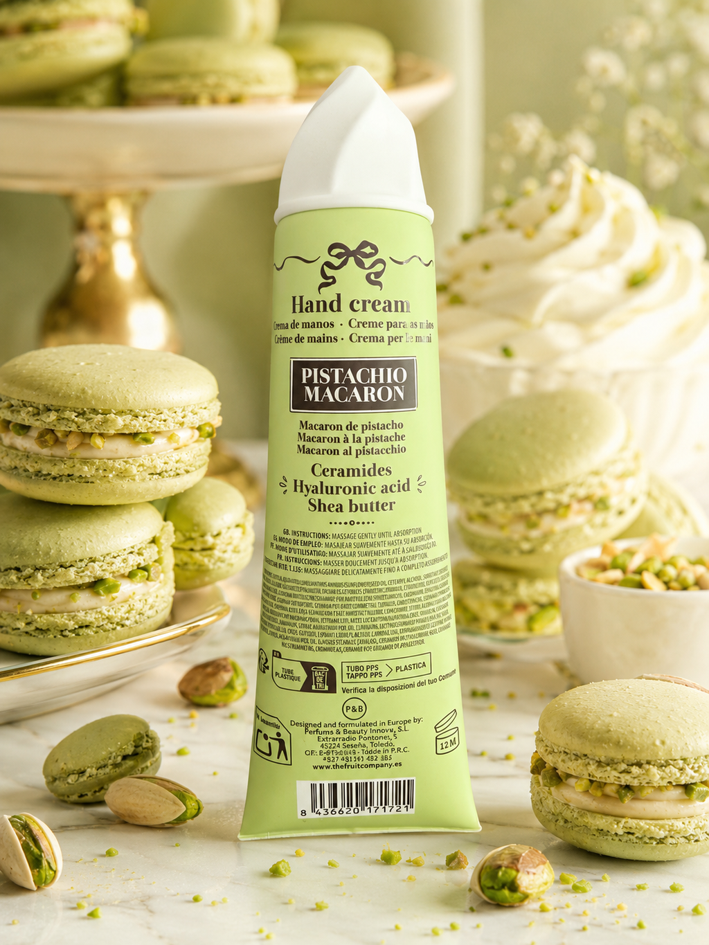 💚 Crème Mains Macaron Pistache – 60 ml
