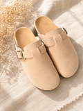 🤍Mules sabots effet daim beige