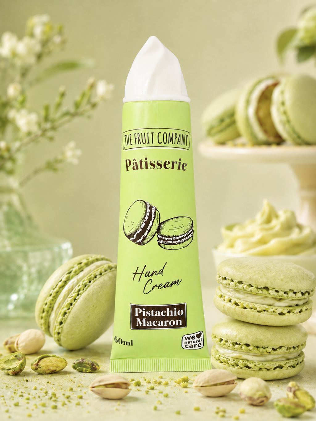 💚 Crème Mains Macaron Pistache – 60 ml
