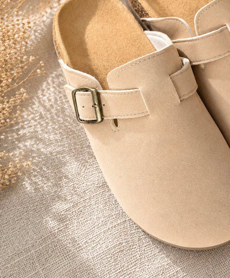 🤍Mules sabots effet daim beige