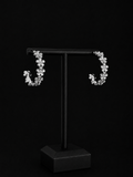 Boucles d’oreilles Créoles Fleuries Argentées