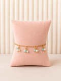 ✨🌿 Bracelet Perlé Pastel Doré