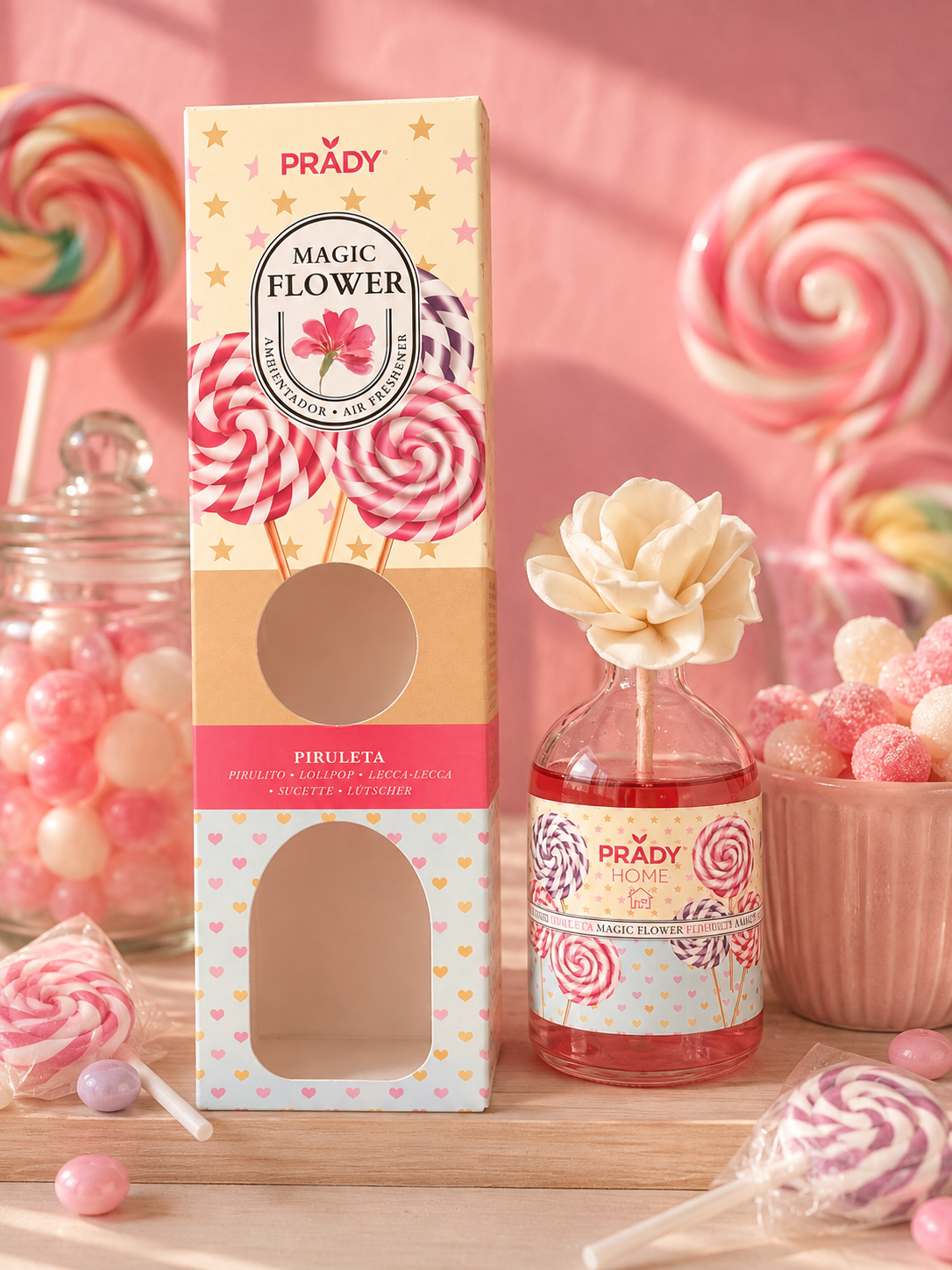 🍭🌸 Diffuseur à fleur – Senteur Sucette Bonbon 100 ml