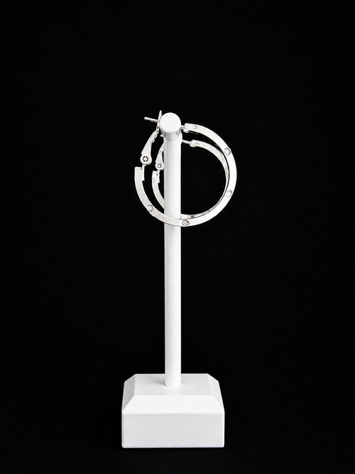 Boucles d’oreilles Créoles Argentées