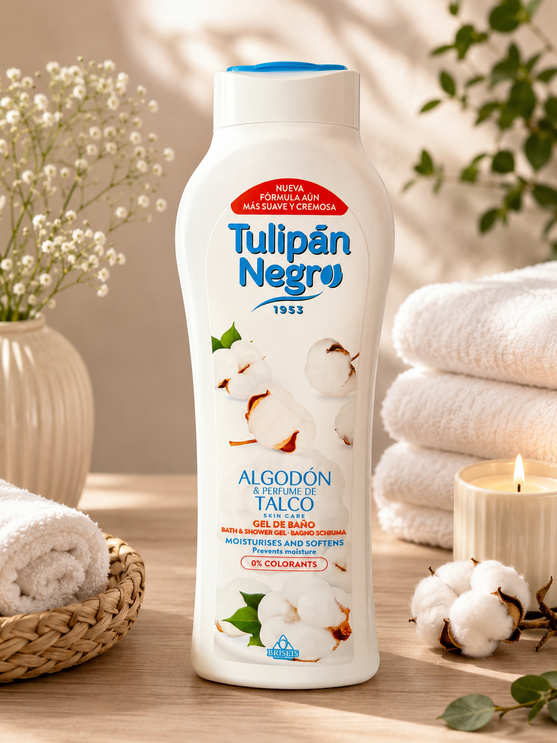 🤍Gel Douche & Bain Coton & Parfum de Talc 650ml