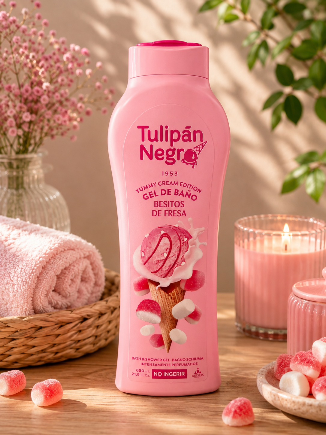 🍓 Gel Douche Gourmand Bisous à la Fraise 650ml