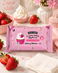 🍓 Lingettes Humides Visage & main Fraise Chantilly