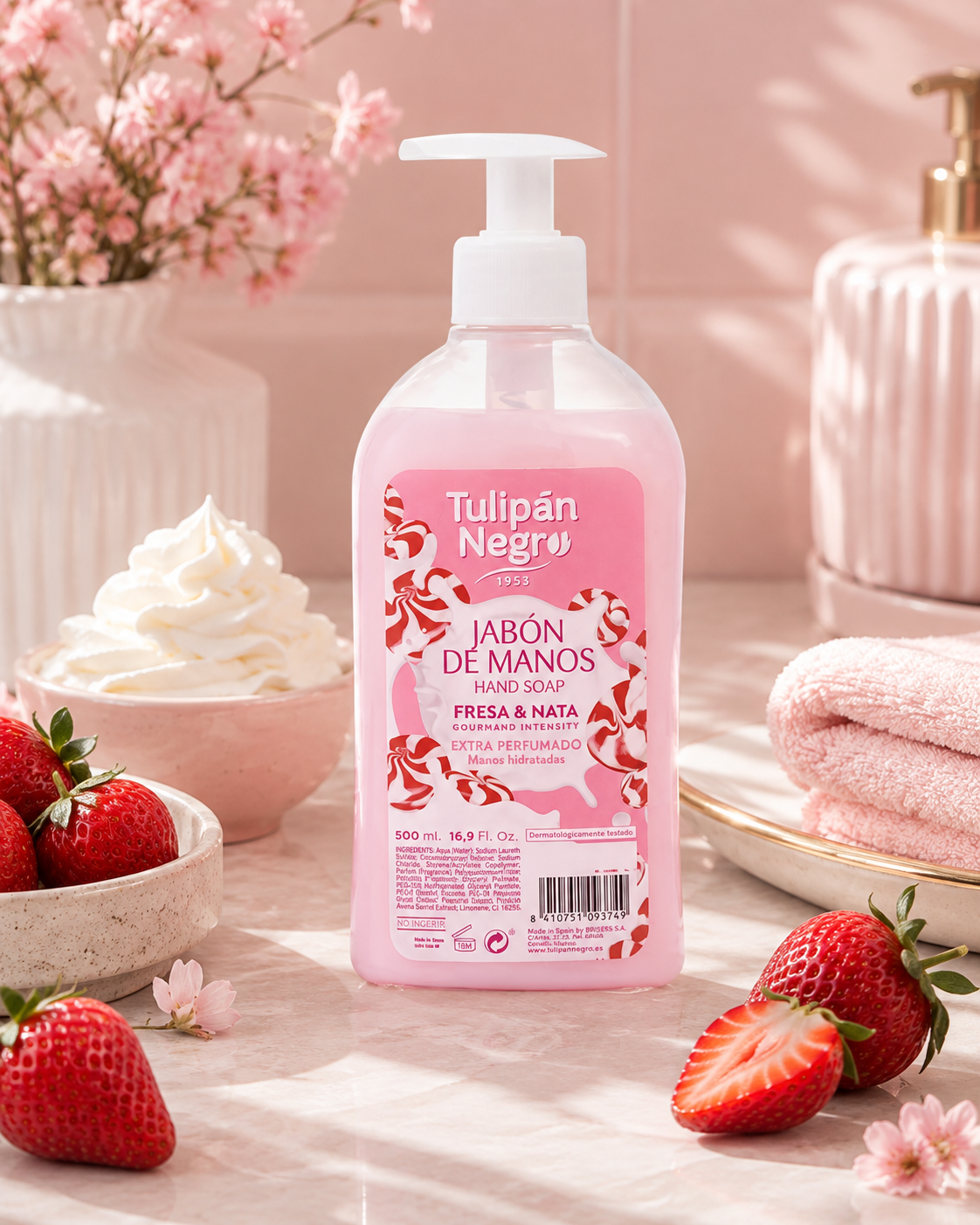 🍓 Savon Main Fraise Chantilly 500ml