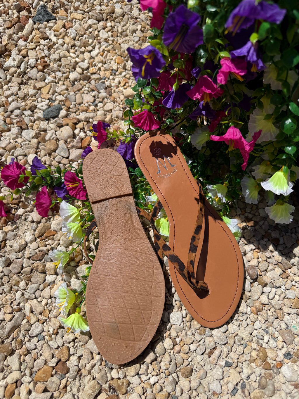 Sandales / Tong motif léopard T42